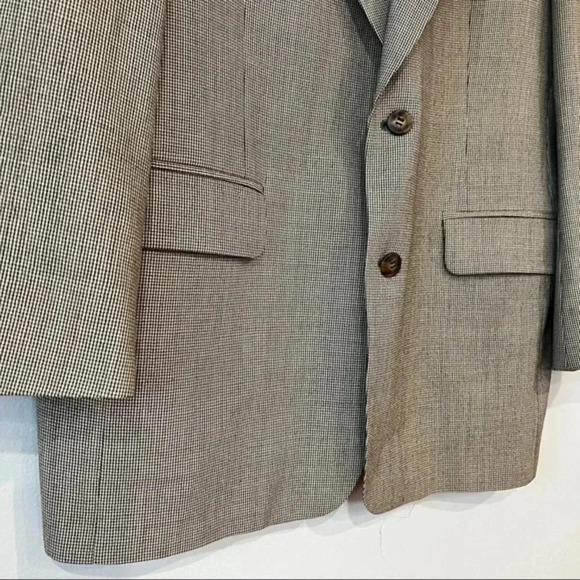 Colours by Alexander Julian Houndstooth Sport Coat Blazer in Cream Size 41 - Picture 5 of 10